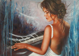 Shena AJUELOS - Blues melody 92x65 (huile)