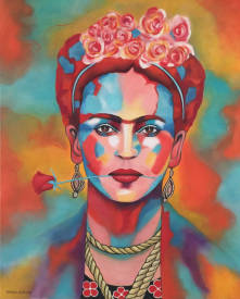 Shena AJUELOS - Frida Kahlo  81X65 (huile sur toile)