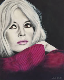 Shena AJUELOS - Brigitte Bardot (huile sur toile) 81x65