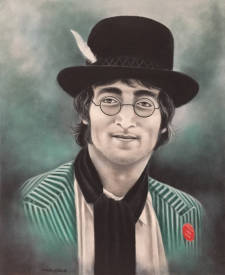 Shena AJUELOS - "John Lennon" 73x60 (huile sur toile de lin)