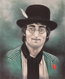 Shena AJUELOS - "John Lennon" 73x60 (huile sur toile de lin)
