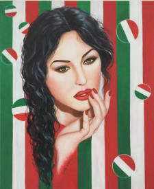 Shena AJUELOS - "Monica"  73x60  (Huile sur toile)