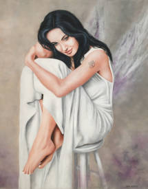 Shena AJUELOS - Un Ange passe... 92x73 (huile)