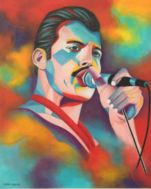 Shena AJUELOS - Freddie Mercury  81x65 (huile sur toile)