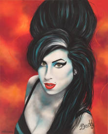 Shena AJUELOS - Amy Winehouse  (huile sur toile) 81x65