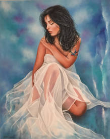 Shena AJUELOS - Sensualité  92x73  (huile)