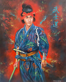 Shena AJUELOS - "Bushido 2.0" 92x73 (huile sur toile)