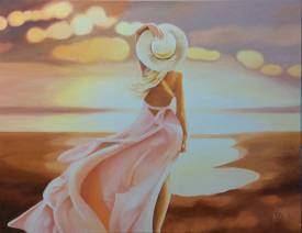  ALAIN ROLLAND - La femme à la robe rose.jpg