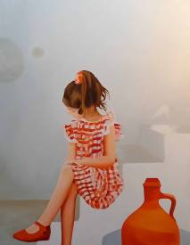  ALAIN ROLLAND - La fille et le vase rouge.jpg
