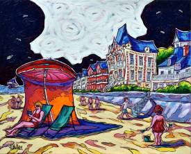 Bruno Pezon dit ALKAPLAN - Trouville, plage