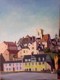 Claude André-Laffaye - Cité des Ducs .81x60cm. 1350€