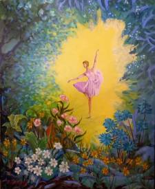 Claude André-Laffaye - Danse la Nature. Acrylique sur toile-80x65cm-Disponible-1350€.Public 1000€.