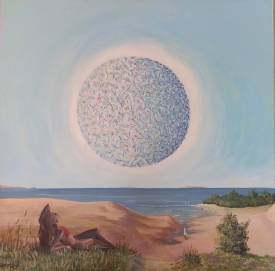 Claude André-Laffaye - Nouvelle Terre: sur la Dune. Acrylique sur toile.70x70. 400€.