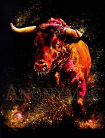 Anthony Macouin - Anonymac - Peinture-animaux-taureau.JPG