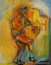  ARIELLE - 1-JAZZ DANS LE 17   100X80cm