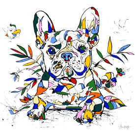 Armelle Hemery - ARMELLEGH - Toile Paprika, bouledogue français