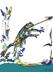 Armelle Hemery - ARMELLEGH - Toile Extension ou la grenouille