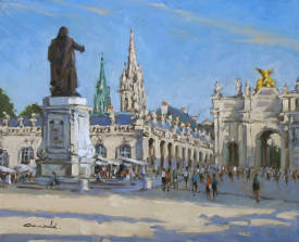 Christian ARNOULD - Place Stanislas - Huile sur toile