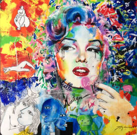 Jean-louis AZENCOTT - Marilyn  A:T 100 x 100 cm - AZENCOTT -.jpg