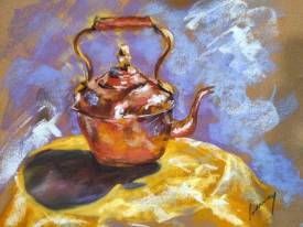 Christine BARREAU - Nature morte 1. Pastel sec sennelier  sur papier card. 23x32.disponible prix300euros