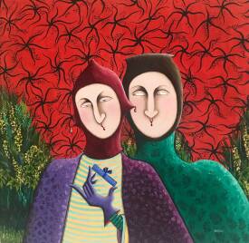  BENOIT-BASSET - 23 - Le petit paquet bleu - 60cm x 60cm.jpeg