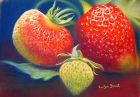 Evelyne BERART - fraises en 3D  40X50  vendu