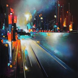 Leslie BERTHET LAVAL - VENDUE "Pleine lune" 50x50 cm