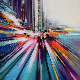 Leslie BERTHET LAVAL - "Urban colors"  80x80 cm disponible