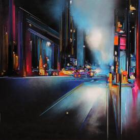 Leslie BERTHET LAVAL - "Pleine lune" 100x100 cm disponible