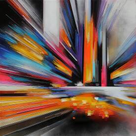 Leslie BERTHET LAVAL - "Street colors"  80x80 cm disponible