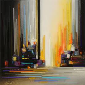 Leslie BERTHET LAVAL - "Aurore" 36x36 cm disponible