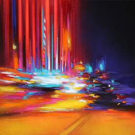 Leslie BERTHET LAVAL - "Taxi" 100x100 cm disponible