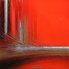 Leslie BERTHET LAVAL - VENDU "Red"  36x36 cm