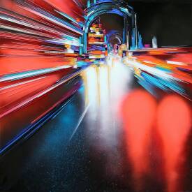 Leslie BERTHET LAVAL - "Red light"100x10 cm disponible