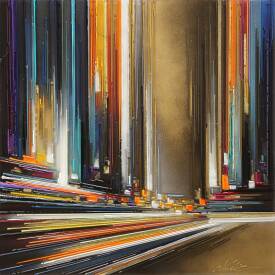 Leslie BERTHET LAVAL - "Cité urbaine" 50x50 cm disponible