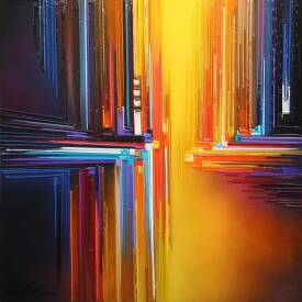 Leslie BERTHET LAVAL - "Fire" 50x50 cm disponible