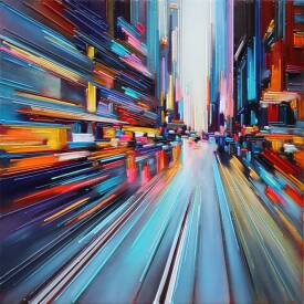 Leslie BERTHET LAVAL - "Urban colors" 50x50 cm disponible