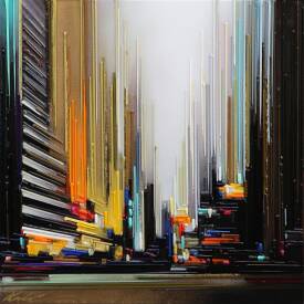 Leslie BERTHET LAVAL - VENDUE "Urban light" 36x36 cm