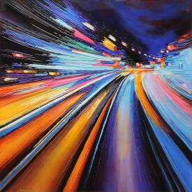 Leslie BERTHET LAVAL - VENDUE "Speed" 80x80 cm