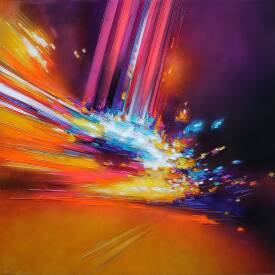 Leslie BERTHET LAVAL - "Taxi" 100x100 cm disponible