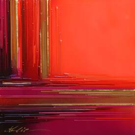 Leslie BERTHET LAVAL - "Red"  36x36 cm disponible