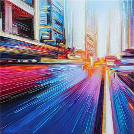 Leslie BERTHET LAVAL - "Street colors" 50x50 cm 2022. Disponible
