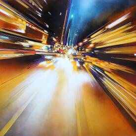 Leslie BERTHET LAVAL - "Speed" 100x100 cm disponible