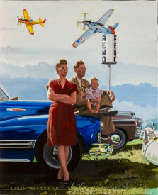 Alain BERTRAND - Family at Reno airshow  73  X 60 CM. 3800 EUROS.JPG
