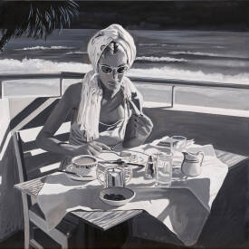 Alain BERTRAND - Breakfast by the sea 70 X 70.jpg