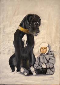 Sadi BOUALAM - l'enfant et le chien.jpg