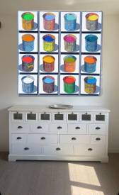 Stéphane BRAUD - Installation 16 pots à Pigments