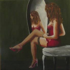 Patricia BRETEL - Un moment intime - 40 x 40 - acrylique sur toile lin - disponible