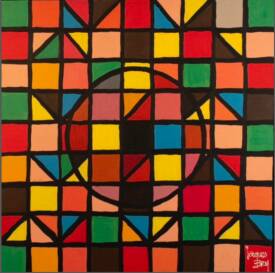 Jacques BRU - Patchwork carré