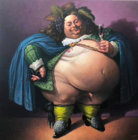 Thierry BRUET - BACCHUS OIL ON CANVAS 130 CM X 130 CM BRUET 2023